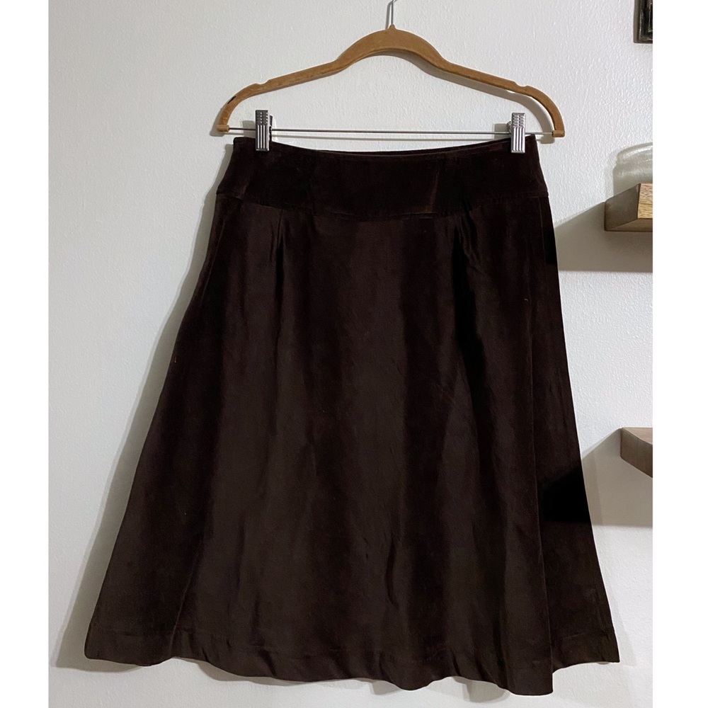 Faux Suede Brown Skirt Size 6